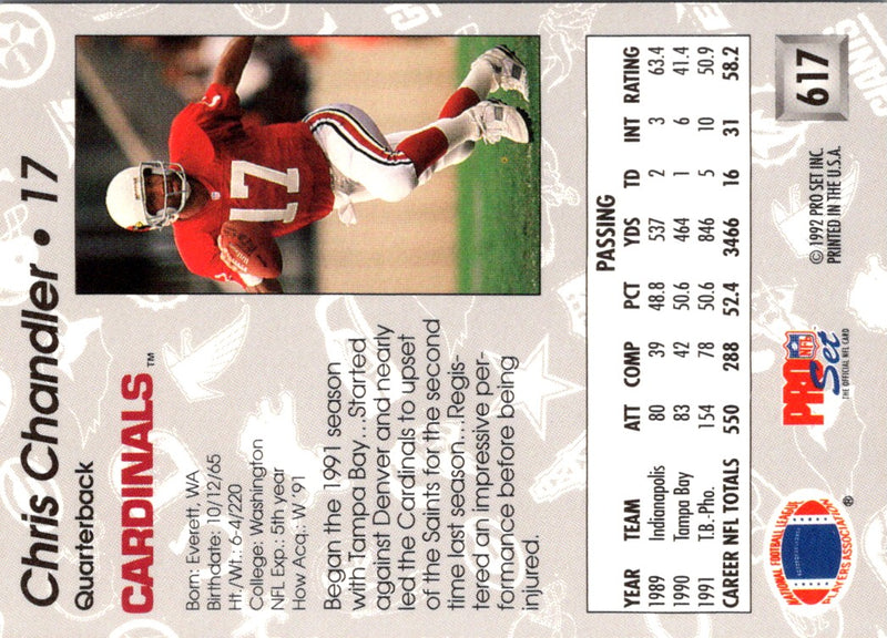 1992 Pro Set Chris Chandler