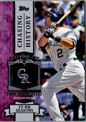 2013 Topps Chasing History Troy Tulowitzki #CH-97
