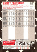1988 Fleer Star Stickers Scott Fletcher