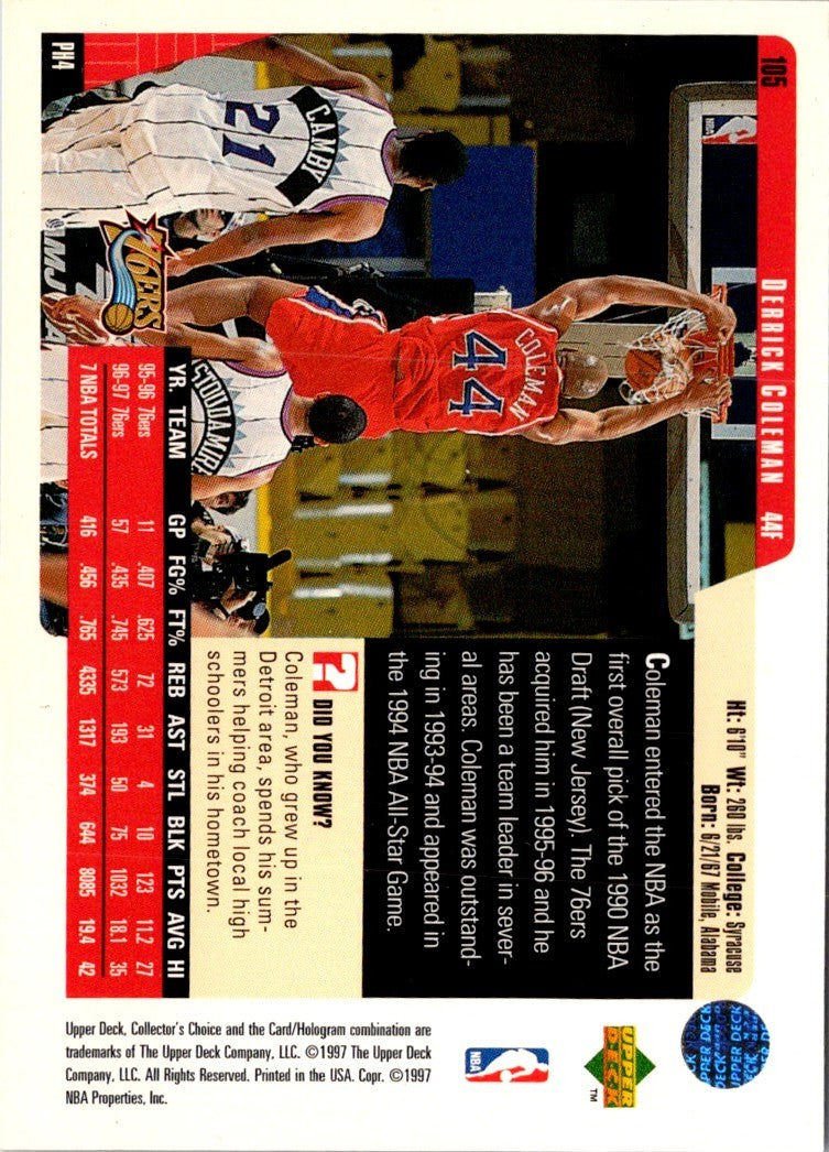 1997 Collector's Choice Derrick Coleman