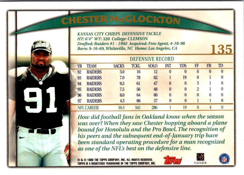 1998 Topps Chester McGlockton