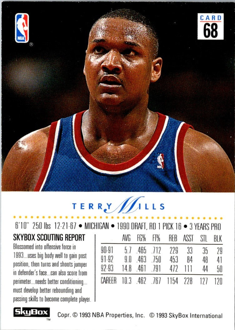 1993 SkyBox Terry Mills