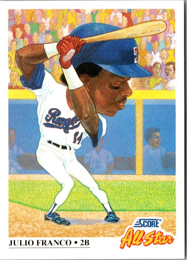 1991 Score Julio Franco #392