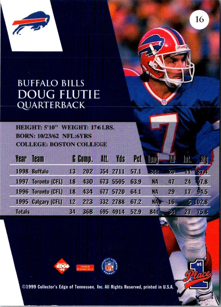 1999 Collector's Edge First Place Doug Flutie