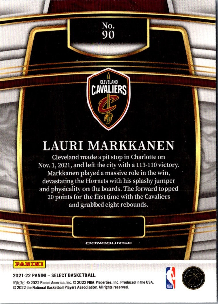 2021 Panini Select Blue Lauri Markkanen