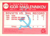 1991 O-Pee-Chee Sharks & Russians Inserts Igor Maslennikov #21R