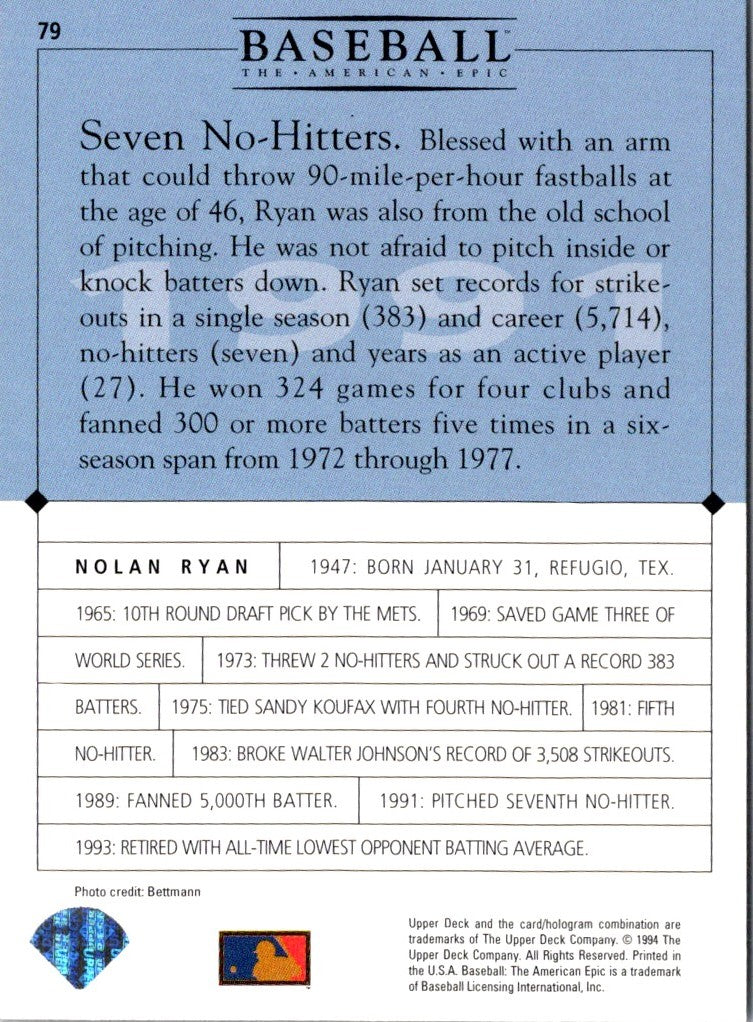 1993 Select Nolan Ryan