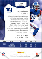 2021 Panini Playoff Kadarius Toney #210 Rookie