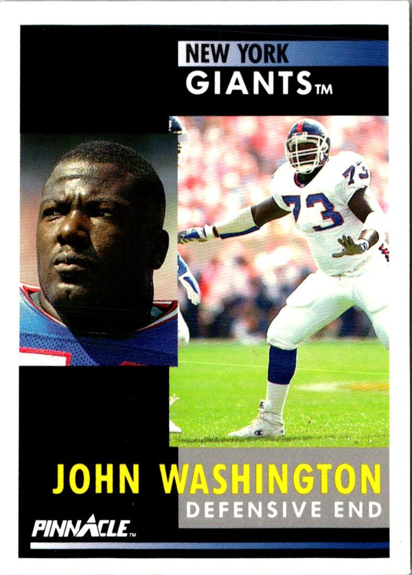 1991 Pinnacle John Washington #239 Rookie