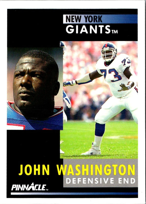 1991 Pinnacle John Washington #239 Rookie