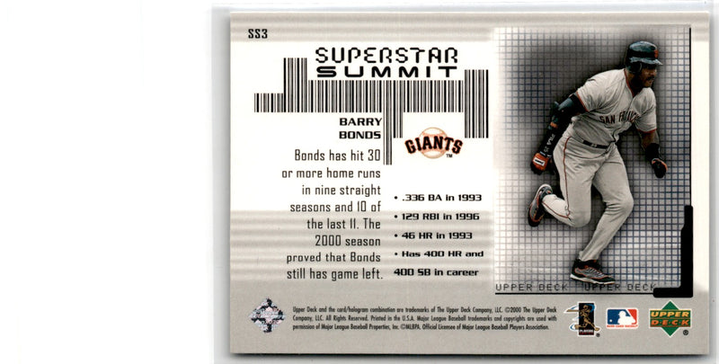 2001 Upper Deck Superstar Summit Barry Bonds