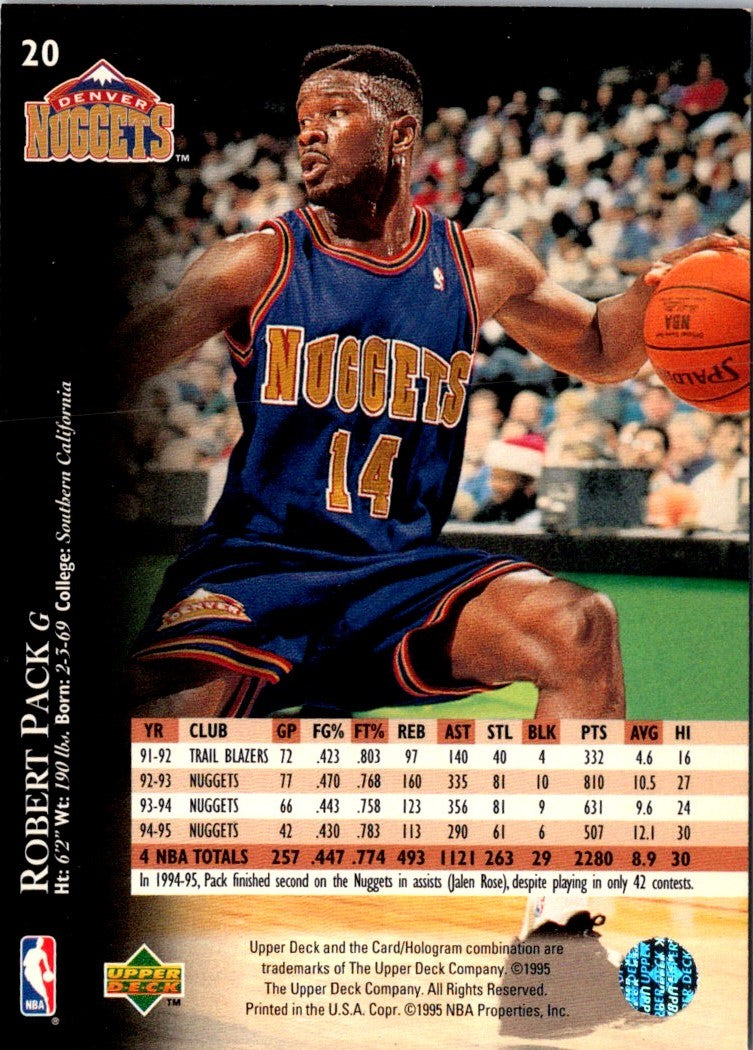 1995 Upper Deck Electric Court Robert Pack