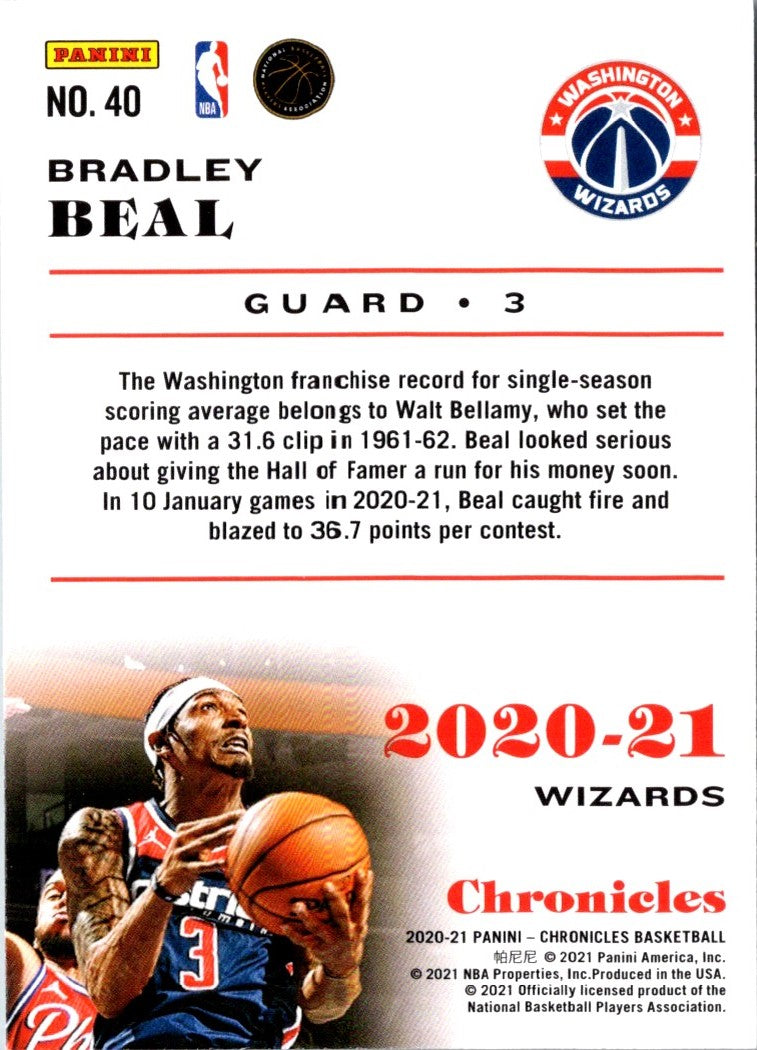 2020 Panini Chronicles Bradley Beal