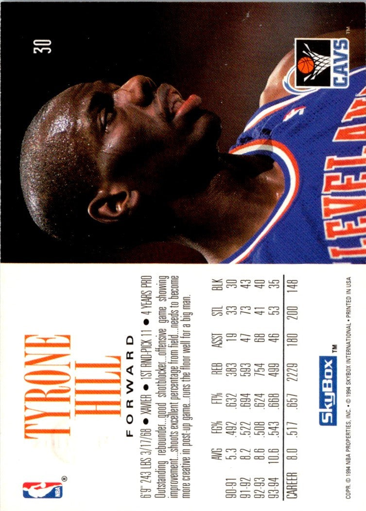 1994 SkyBox Tyrone Hill