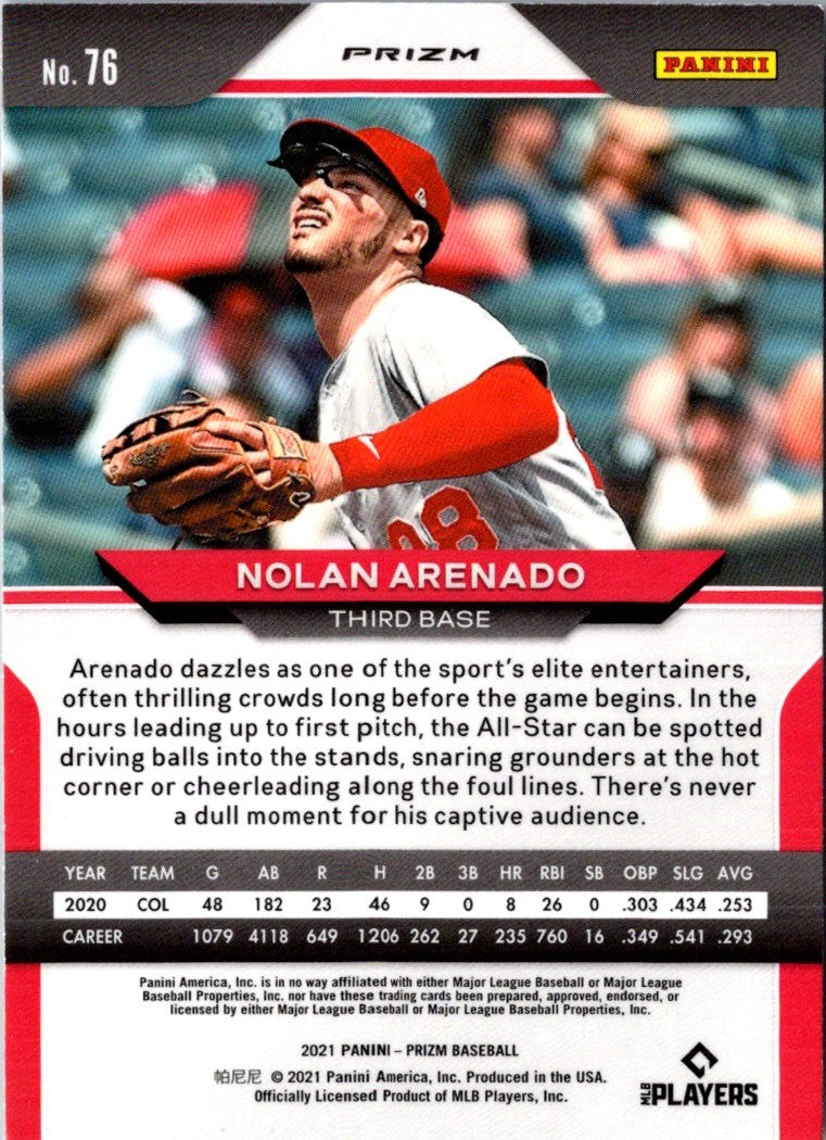 2021 Panini Prizm Nolan Arenado