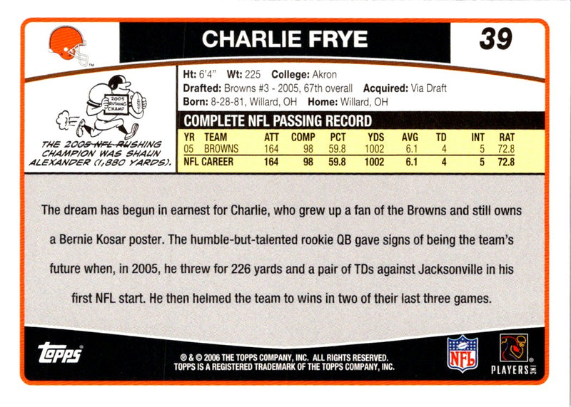 2006 Topps Charlie Frye