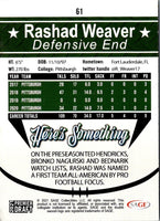 2021 SAGE Premier Draft Rashad Weaver #61