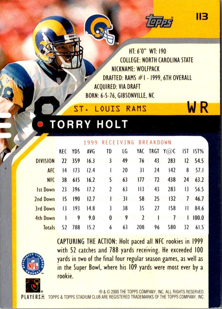 2000 Stadium Club Torry Holt