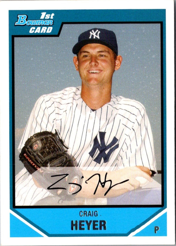 2007 Bowman Draft Picks & Prospects Craig Heyer #BDPP36