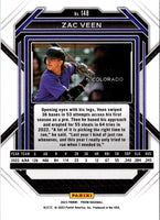 2023 Panini Prizm Blue Ice Zac Veen #148