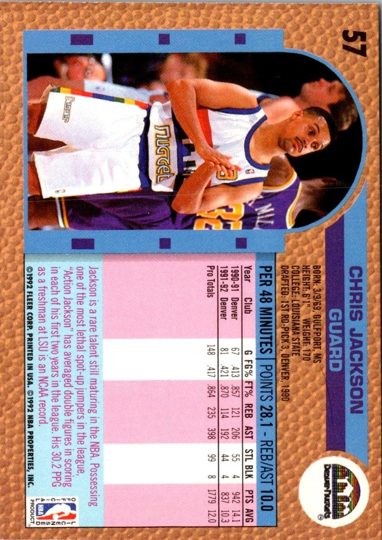 1992 Fleer Tony's Pizza Chris Jackson