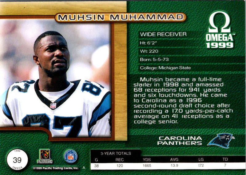 1998 Collector's Edge Supreme Season Review Excalibur Marauders Muhsin Muhammad/Dorsey Levens