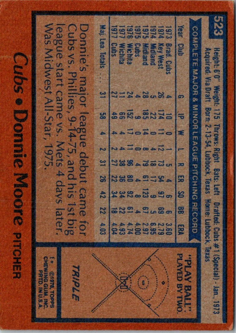 1978 Topps Donnie Moore