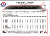 2022 Topps Chrome Kole Calhoun #17
