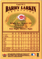 2003 Fleer Splendid Splinters Barry Larkin #2