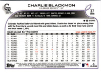 2022 Topps Chrome Charlie Blackmon #37