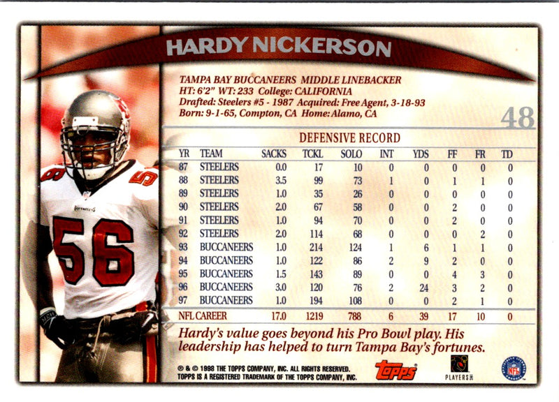 1998 Topps Season Opener Hardy Nickerson