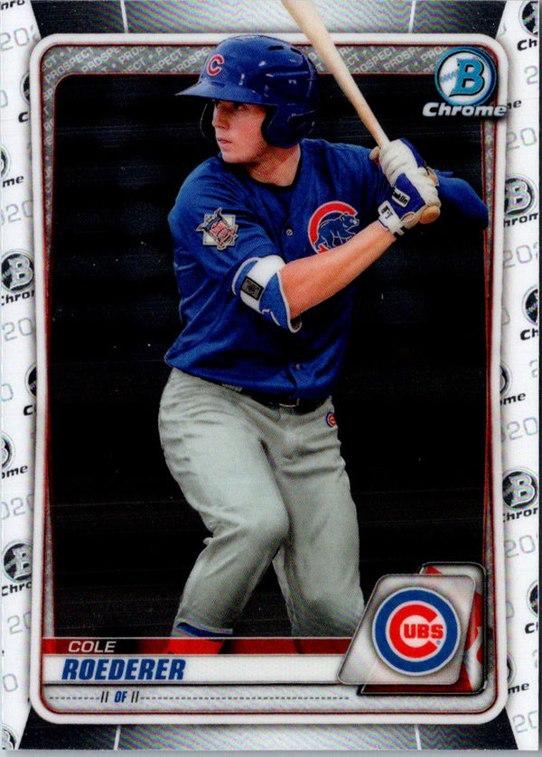 2020 Bowman Chrome Prospects Cole Roederer #BCP-206