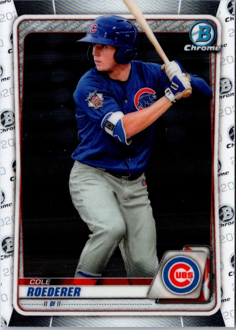 2020 Bowman Chrome Prospects Cole Roederer