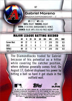 2023 Bowman Platinum Gabriel Moreno #67 Rookie