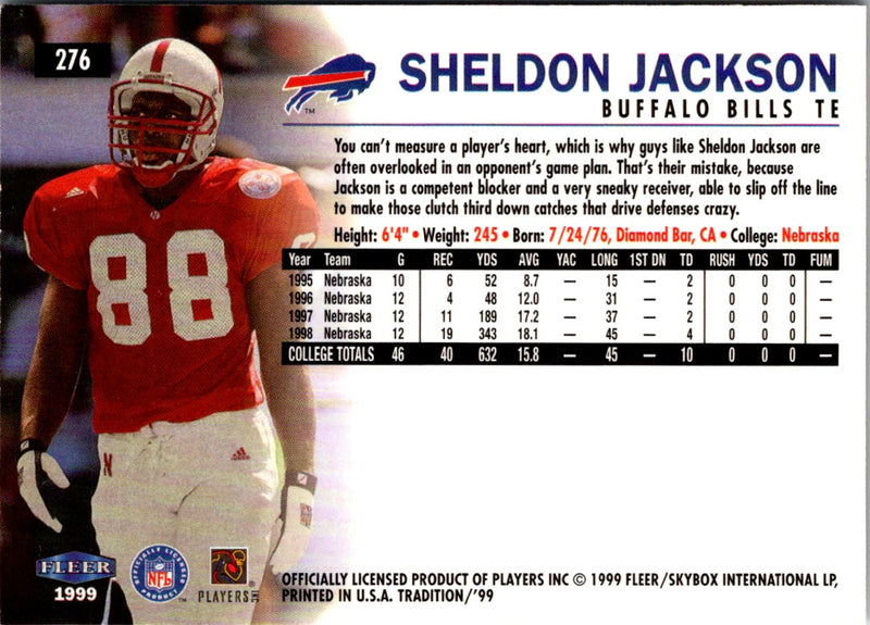 1999 Fleer Tradition Sheldon Jackson