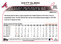 2022 Topps Update Matt Olson #US2