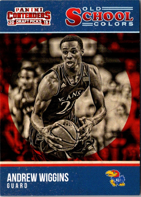 2015 Panini Contenders Draft Picks Old School Colors Andrew Wiggins #1