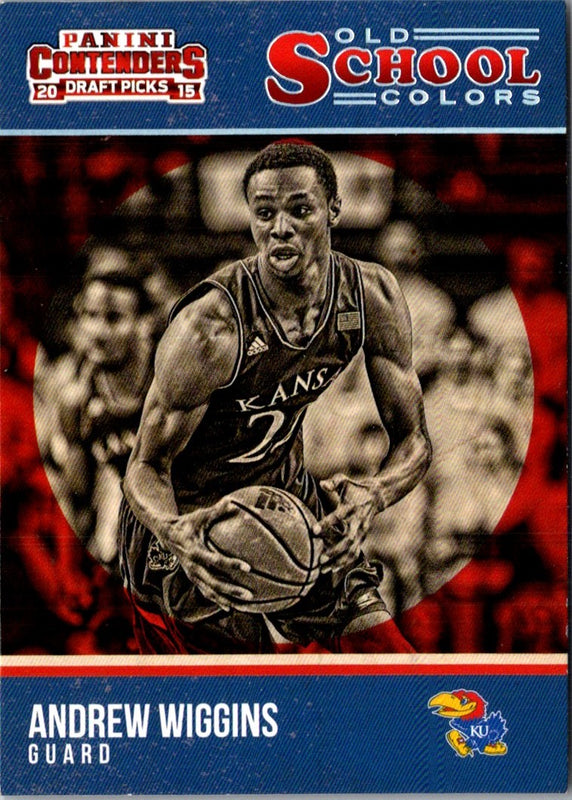 2015 Panini Contenders Draft Picks Old School Colors Andrew Wiggins #1