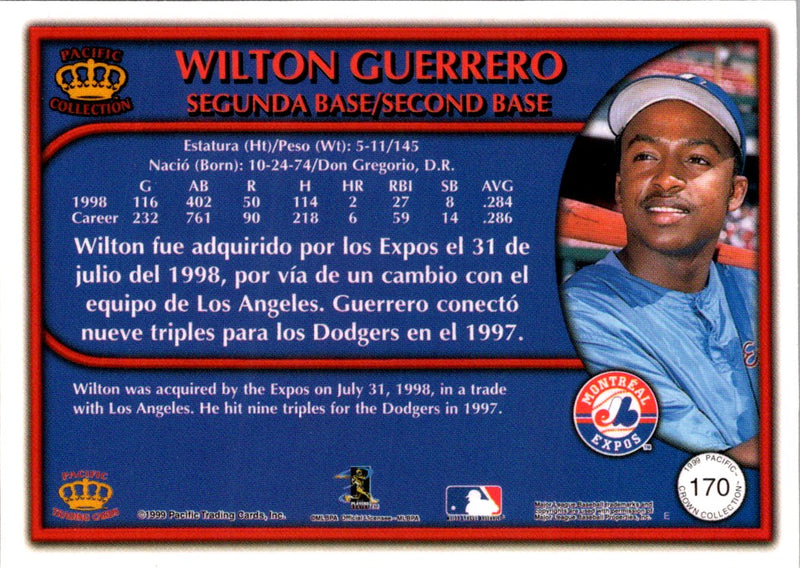 1999 Pacific Crown Collection Wilton Guerrero