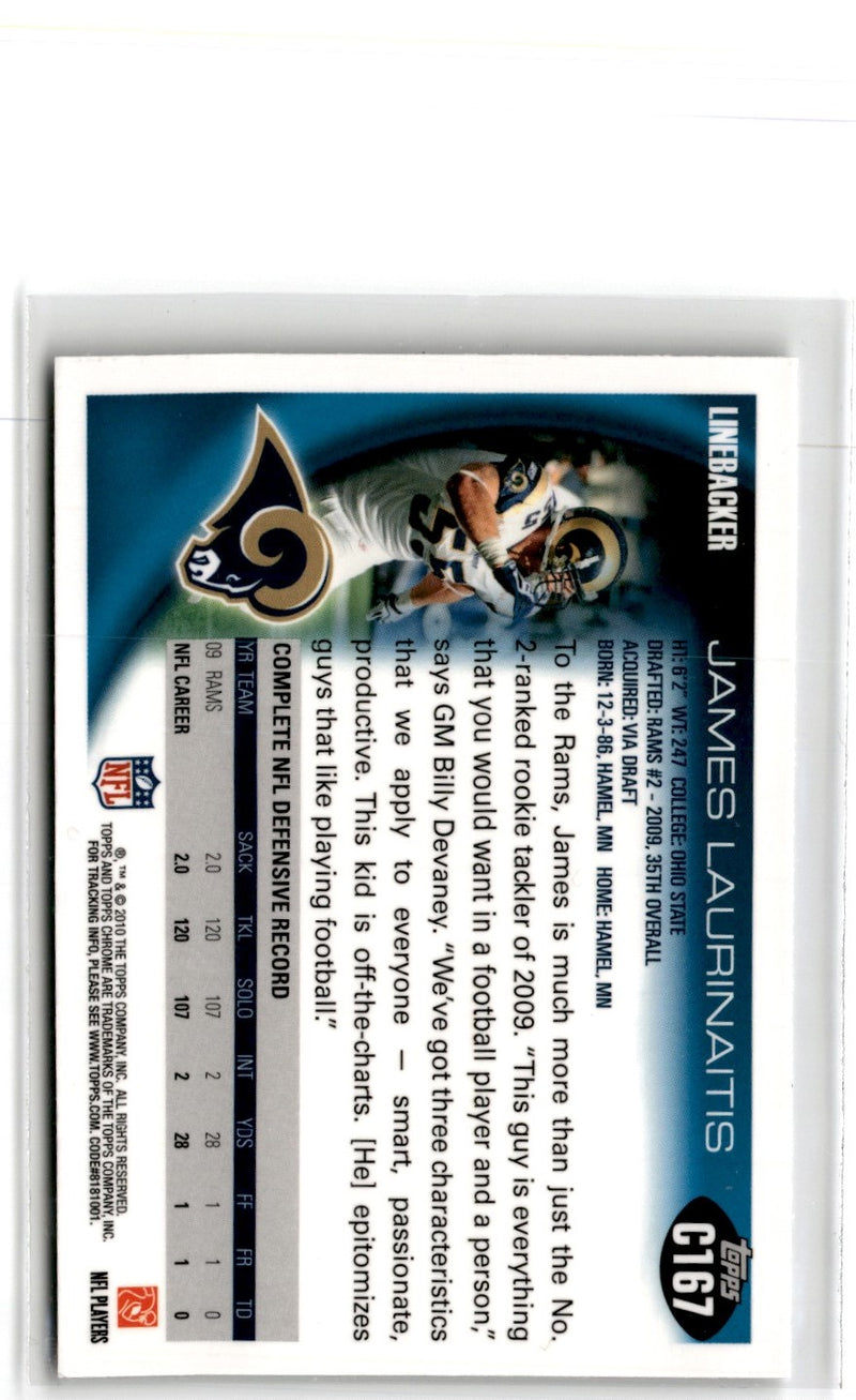 2010 Topps Chrome James Laurinaitis