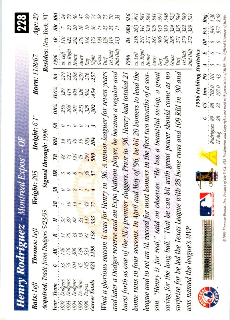 1997 Score Henry Rodriguez