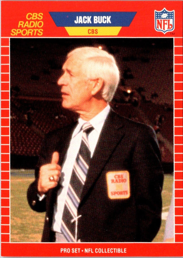 1989 Pro Set Announcers Jack Buck #11