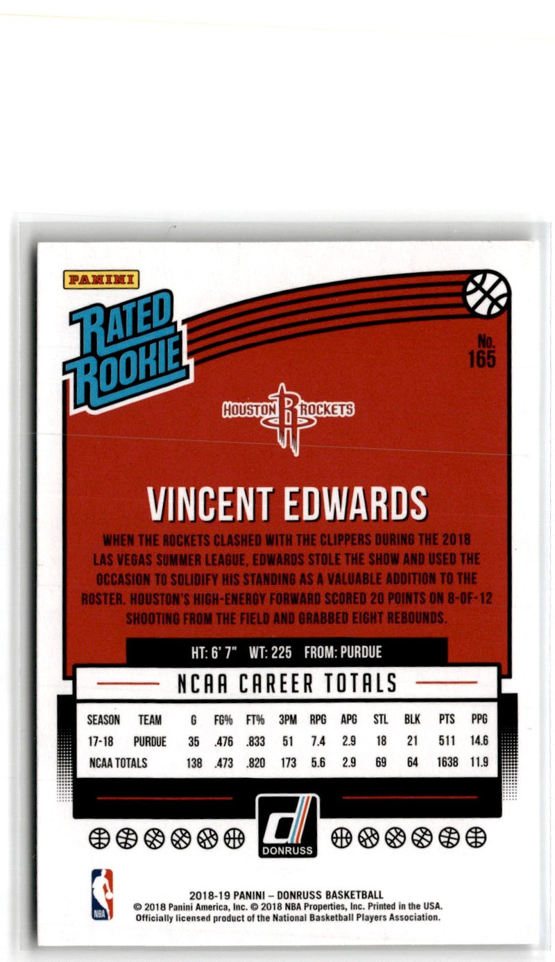 2018 Donruss Rated Rookies Vincent Edwards