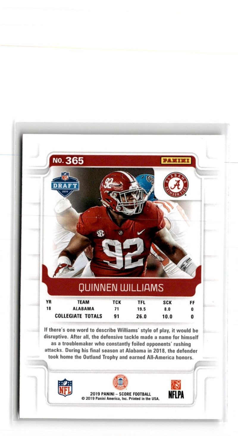 2019 Score Quinnen Williams