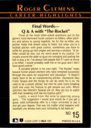 1992 Fleer Roger Clemens Roger Clemens