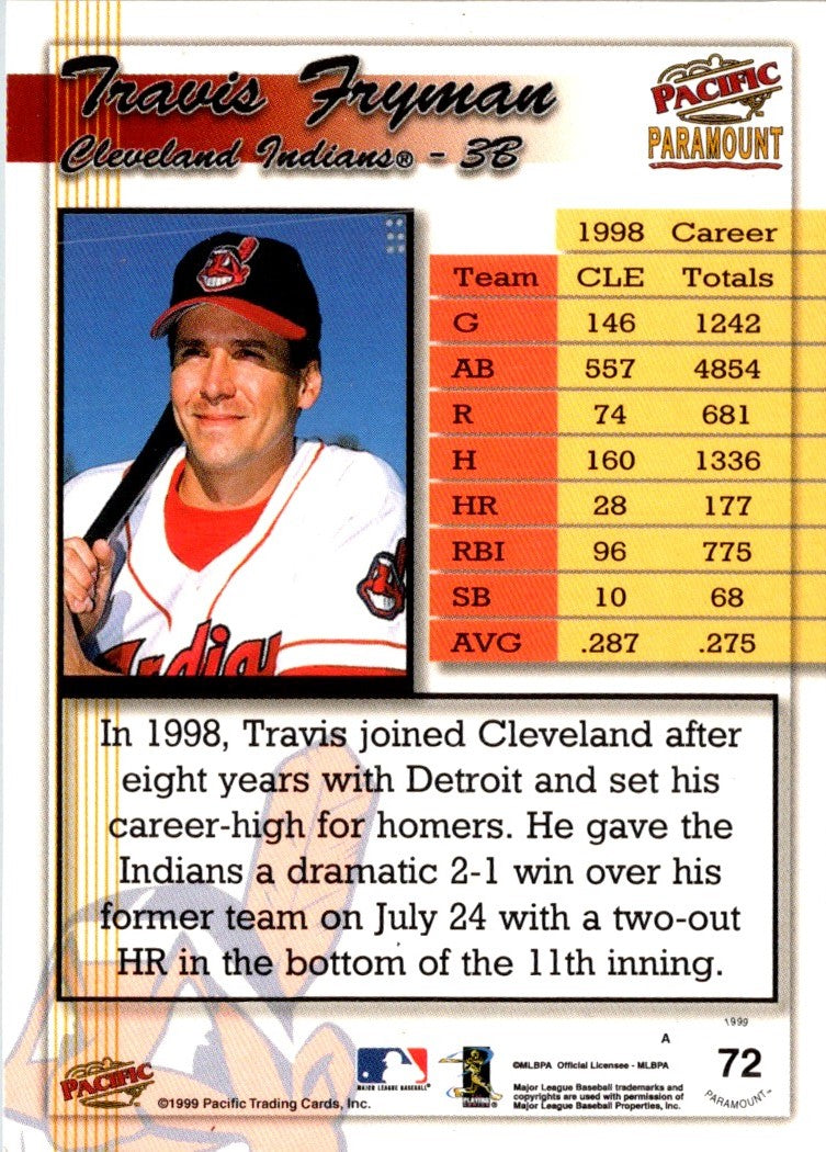 1999 Pacific Paramount Travis Fryman