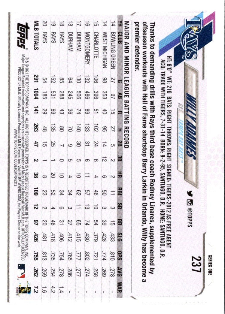 2021 Topps Willy Adames