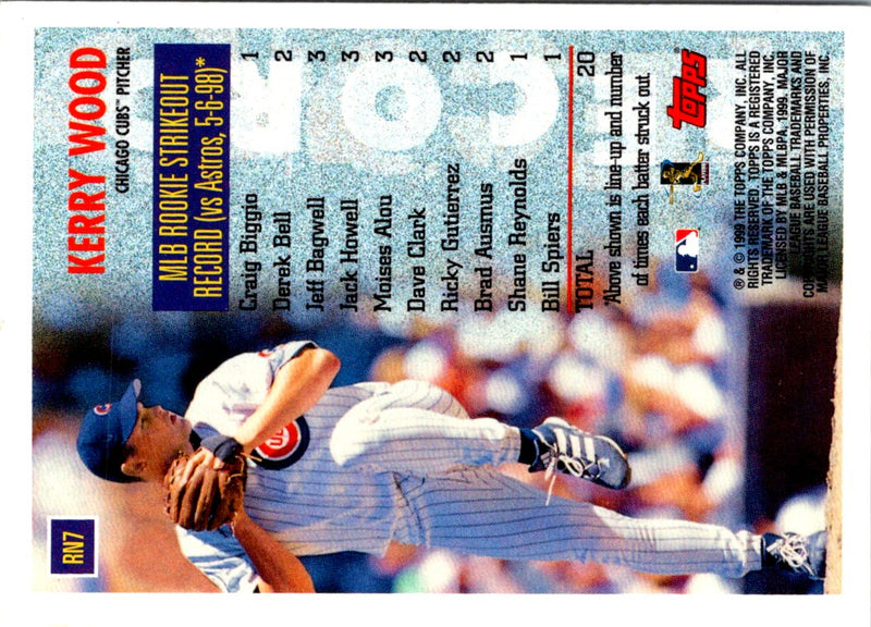 1999 Topps Record Numbers Kerry Wood