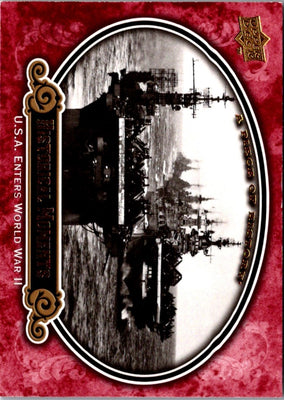 2009 Upper Deck A Piece of History Red U.S.A. Enters World War #160