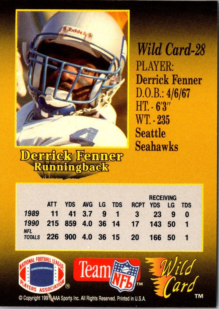 1991 Wild Card Derrick Fenner